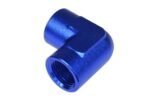 Adaptador de 1/2 NPT, acoplamiento hembra-hembra de 90" para manguera, color azul. - Imagen 3