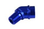 Adaptador de 1/4 NPT, acoplamiento hembra-macho de 45' para manguera, color azul. - Imagen 3