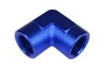 Adaptador de 1/4 NPT, acoplamiento hembra-hembra de 90" para manguera, color azul. - Imagen 3