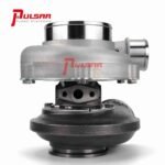 Turbocharger Pulsar PSR 3067 Gen2 Dual Ball Bearing T51R MOD Dual V-Band 0.72 A/R IWG Billet Actuator 7.4psi PSR Logoed - Imagen 3