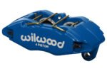 Pinza de freno Wilwood 120-12949 forjada DPHA universal con montaje de orejetas, 4 pistones, color azul.