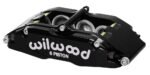 Pinza de freno Wilwood 120-13383 Billet Narrow Superlite con montaje de orejetas, izquierda, 6 pistones, color negro.