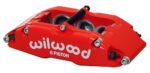 Pinza de freno Wilwood 120-13383 Billet Narrow Superlite con montaje de orejetas, izquierda, 6 pistones, roja