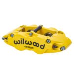 Pinza de freno radial universal Wilwood 120-14055 FNSL4R de 4 pistones, color amarillo.