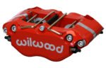 Pinza de freno radial universal Wilwood 120-14091 Dynapro estrecha de 4 pistones, color rojo. - Imagen 2