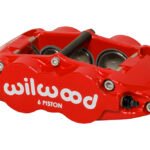 Wilwood 120-14490 FNSL6R - Junta antipolvo para pinza de freno de montaje radial izquierda, 6 pistones, color rojo