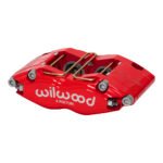 Pinza de freno radial universal Wilwood 120-14697 Dynapro DS de 4 pistones, color rojo.
