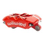 Pinza de freno Wilwood 120-15585 Dynapro LP-DS forjada, universal, con montaje en tuerca, 4 pistones, color rojo.