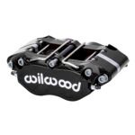 Pinza de freno radial universal Wilwood 120-16686 Dynapro-P estrecha de 4 pistones, color negro.