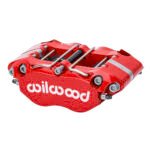 Pinza de freno radial universal Wilwood 120-16686 Dynapro-P estrecha de 4 pistones, color rojo.