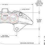 Pinza de freno Wilwood 120-16970 AeroDM de montaje en tuerca, izquierda, 6 pistones, color negro.