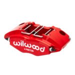 Pinza de freno radial universal Wilwood 120-8727 Powerlite de 4 pistones, color rojo. - Imagen 2