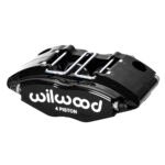Pinza de freno radial universal Wilwood 120-8729 Powerlite de 4 pistones, color negro.