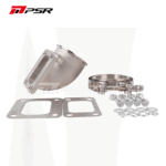 Adaptador de codo Pulsar PSR de 90 grados T3 / T4 de 3" con abrazadera en V de acero inoxidable