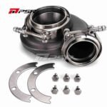 Carcasa de turbina Pulsar PSR PTX35 de acero inoxidable con doble brida en V de 0,64 A/R para turbos PSR3576 / PSR3582