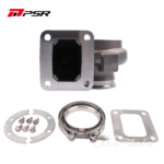 Carcasa de turbo Pulsar PSR PTX35 para turbos 3576 / 3582, acero inoxidable, salida abierta V-Band T4, 0,63 A/R