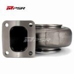 Carcasa de turbina Pulsar PSR 82G, entrada de doble espiral T4, salida con brida en V (compatible con tubos de 3,5" de diámetro exterior), relación A/R de 1,15, con kit de brida para turbos 7782G / 8582G / 6782G.