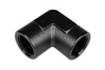 Adaptador de 3/8 NPT, acoplamiento hembra-hembra de 90", color negro. - Imagen 3