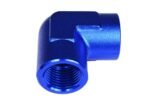 Adaptador de 3/8 NPT, acoplamiento hembra-hembra de 90" para manguera, color azul. - Imagen 2