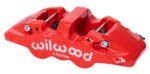 Pinza de freno radial universal Wilwood 120-15598 Aero4-DS de 4 pistones, color rojo.
