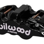 Pinza de freno radial universal Wilwood 120-14004 Aero4 de 4 pistones, color negro.