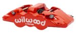 Pinza de freno Wilwood 120-14442 Aero6-DS de montaje radial, derecha, 6 pistones, roja. - Imagen 2