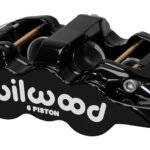 Pinza de freno Wilwood 120-13290 Aero6 de montaje radial, izquierda, 6 pistones, color negro.