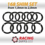 Differential Backlash adjustment shim kit 168mm for BMW bolt type