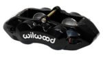 Pinza de freno delantera Wilwood 120-10525 D8-4 de montaje universal con pernos, 4 pistones, color negro.