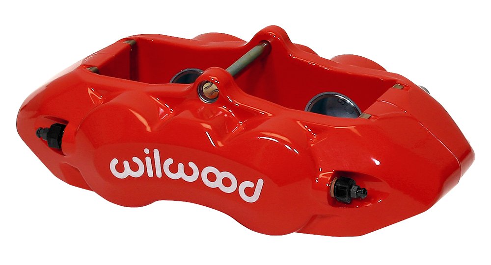 D8-4_rear_Red-xl Pinza de freno trasera Wilwood 120-10526 D8-4 universal con montaje en tuerca, 4 pistones, color rojo. - Imagen 1