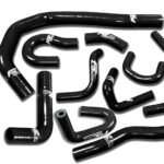 Kit de mangueras de silicona para refrigerante de radiador FMIC.EU para Honda Civic CRX EE EF CR-X DX HF Si 1988-1991 - Negro