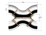 Welded X-Pipe FMIC.Pro 63mm 304 stainless steel - Imagen 3
