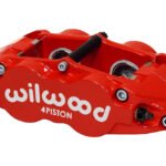 Pinza de freno radial universal Wilwood 120-11783 FNSL4R de 4 pistones, color rojo.