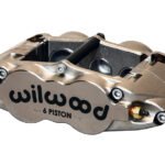 Pinza de freno Wilwood 120-11778 forjada, estrecha, Superlite, de montaje radial, derecha, 6 pistones, niquelada.