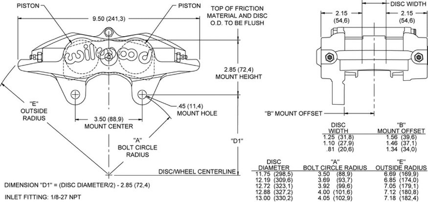 Forged_Superlite_Internal_4_ST-cm-lg_3 Wilwood 120-11332 Forged Superlite Internal 4 ST Lug Mount Caliper 4 Pistons Left - Imagen 1