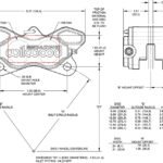 Pinza de freno universal Wilwood 120-15752 GP320 con montaje en orejetas, 4 pistones