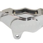 Pinza de freno delantera derecha Wilwood 120-7738 GP310 para motocicleta, montaje en espárrago, 4 pistones, cromada, 2000-2007.