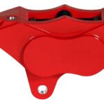 Pinza de freno delantera derecha Wilwood 120-7738 GP310 para motocicleta, modelos 00-07, con montaje en espárrago, 4 pistones, color rojo.