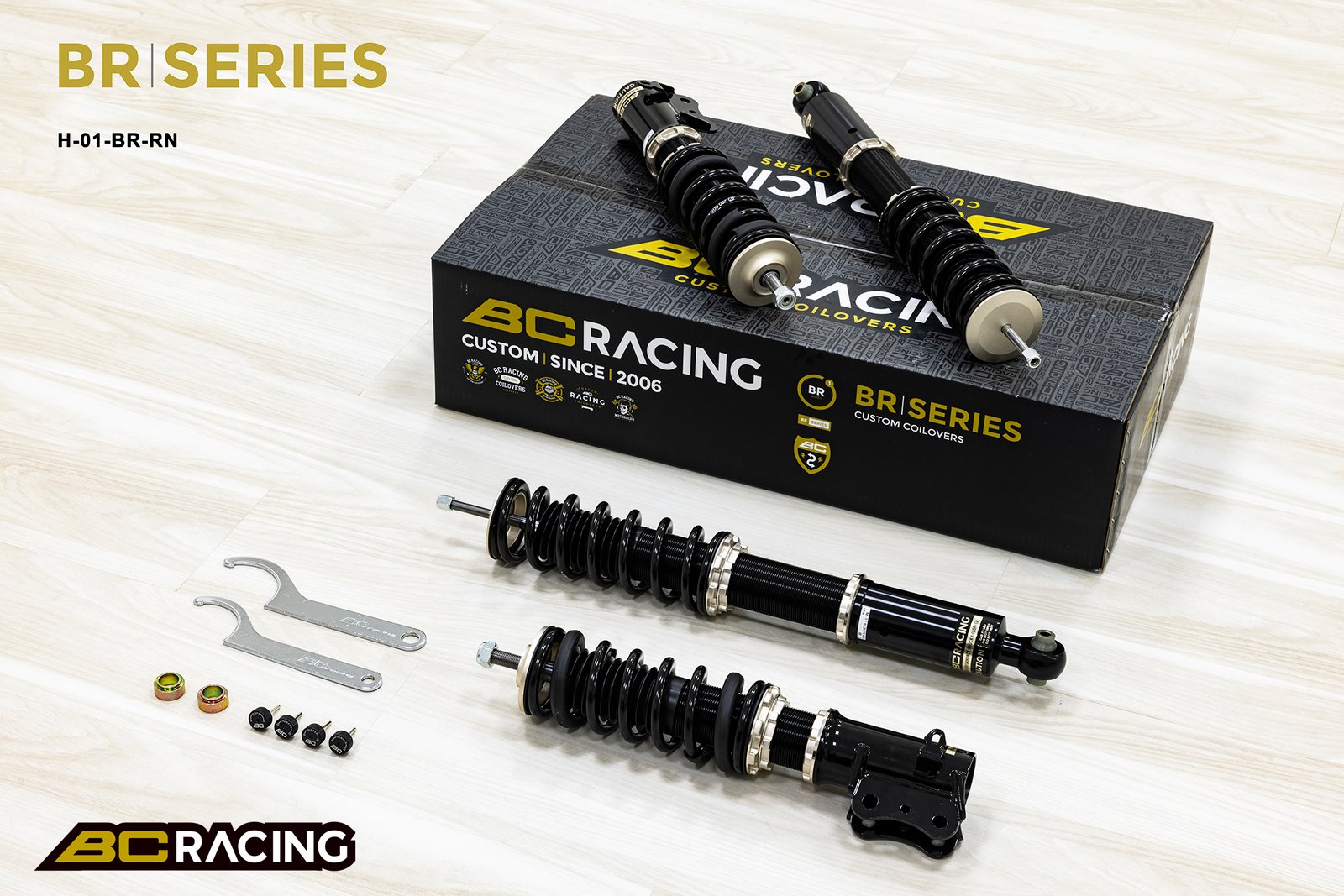 H-01_BR_RN BC Racing H-01-BR-RN Amortiguadores roscados para VW Golf/Jetta II/III Vento MK3/A3 1989-1999 - Imagen 1