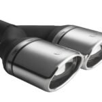 Universal Exhaust Tail Pipe Muffler Tip oval 120×80mm lenght 250mm mounting diameter 55mm