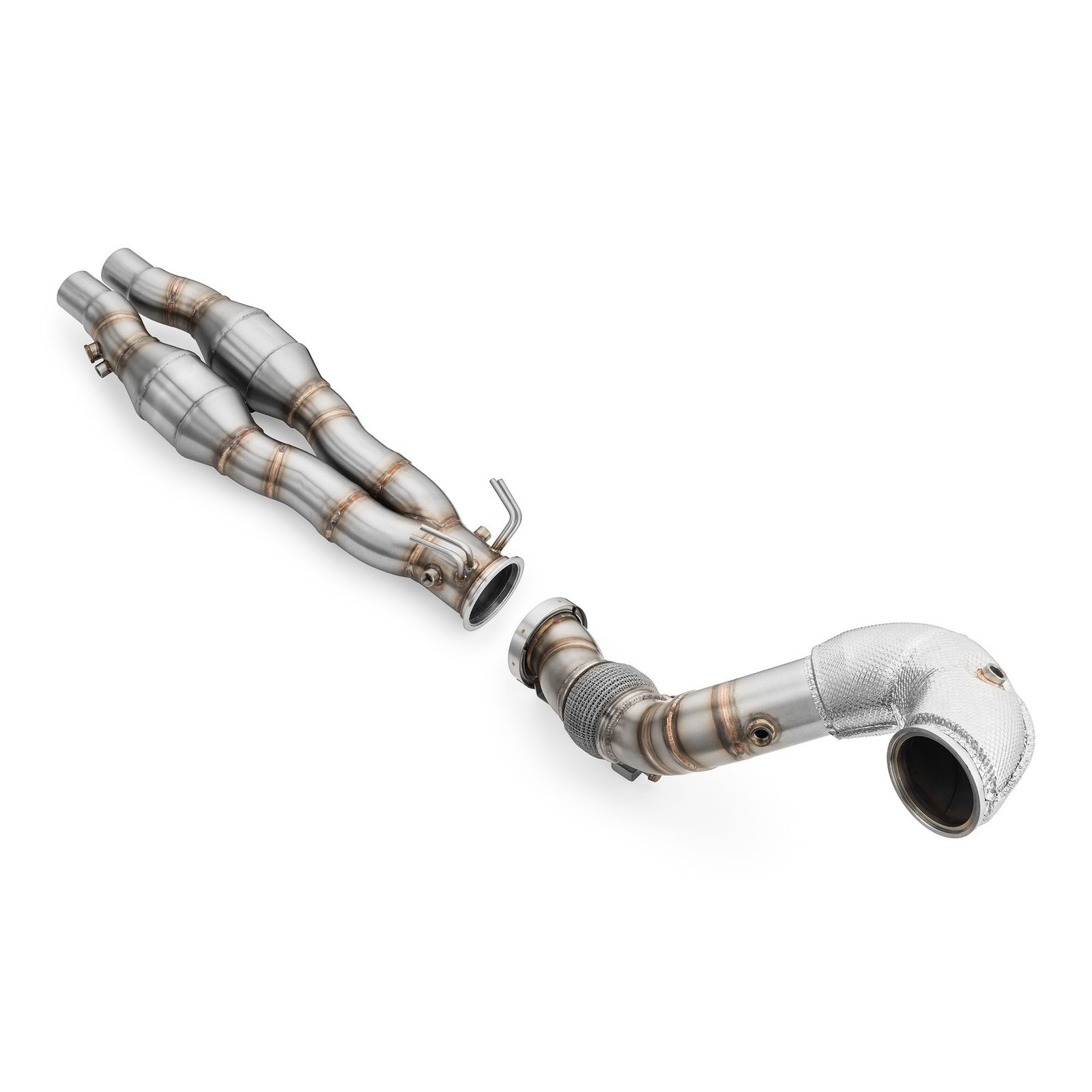 PROM.RS3-8Y-S_1 Downpipe AUDI RS3 8Y 2.5 TFSI con protector térmico y silenciador - Imagen 1