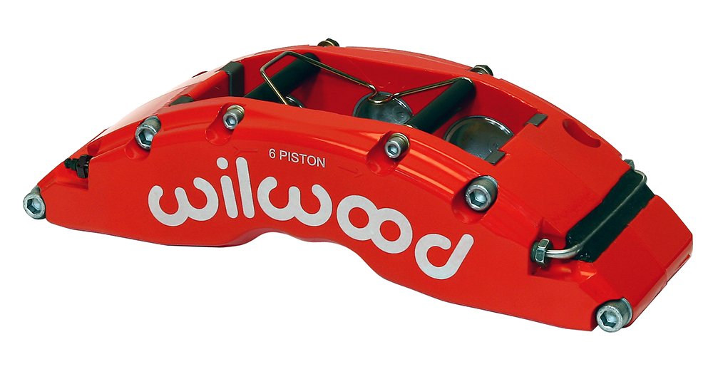 TC6_Radial_Mount_Red-xl Pinza de freno delantera derecha Wilwood 120-14317 TC6 de montaje radial, 6 pistones, color rojo. - Imagen 1