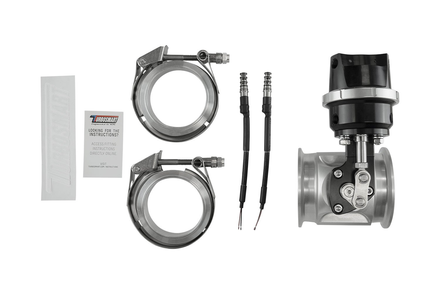 TS-0267-1252-5 Válvula solenoide integrada StraightGate76 para gas comprimido, 7 PSI, color negro, Turbosmart TS-0267-1252 - Imagen 1