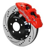 Kit de frenos delanteros grandes Wilwood 140-14067-DR AERO6 de 14.25" perforados en color rojo para Dodge Chrysler - Imagen 2