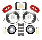 Kit de frenos delanteros grandes Wilwood 140-14067-R AERO6 de 14.25" ranurados en rojo para Dodge Chrysler - Imagen 3