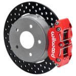 Wilwood 140-17735-DR NDPR Rear UTV Brake Kit Drilled Red for Polaris RZR - Imagen 2