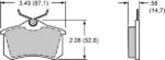 Pastillas de freno Wilwood 150-10-D0340K BP-10 D340 Street Performance Racing Pads .58 - Imagen 2