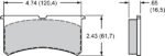 Pastillas de freno Wilwood 150-40-7416K BP-40 7416 Pastillas de competición de alta temperatura .65 - Imagen 2