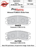 Pastillas de freno Wilwood 150-D0508K PM ProMatrix D508 Street Performance Racing Pads .54 - Imagen 4