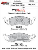 Pastillas de freno Wilwood 150-D0576K PM ProMatrix D576 Street Performance Racing Pads .62